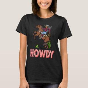 Vintage White Howdy Rodeo Western Country Southern T-Shirt