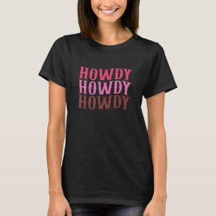 Vintage White Howdy Rodeo Western Country Southern T-Shirt