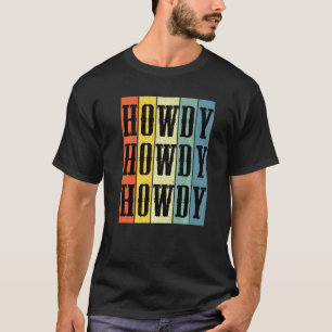 Vintage White Howdy Rodeo Western Country Southern T-Shirt