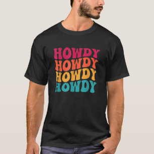 Vintage White Howdy Rodeo Western Country Southern T-Shirt