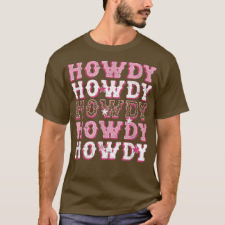 Vintage White Howdy Rodeo Western Country Southern T-Shirt