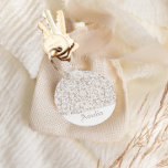Vintage White Lace and Linen Custom Wedding Key Ring<br><div class="desc">An incredibly romantic and feminine custom wedding favour keychain. Perfect for women who love lace,  linen,  and antique vintage accents.</div>