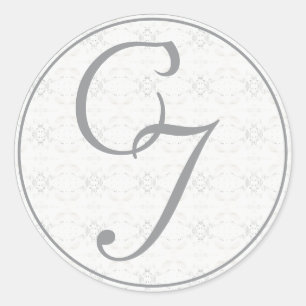 Vintage White Lace Wedding Classic Round Sticker