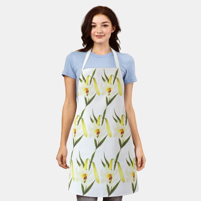 Vintage White Lily Apron (Worn)