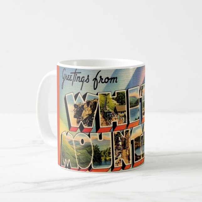 Vintage White Mountains of NH Mug (Front Left)