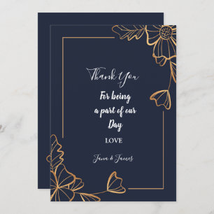 Vintage White Rose thank you Invitation