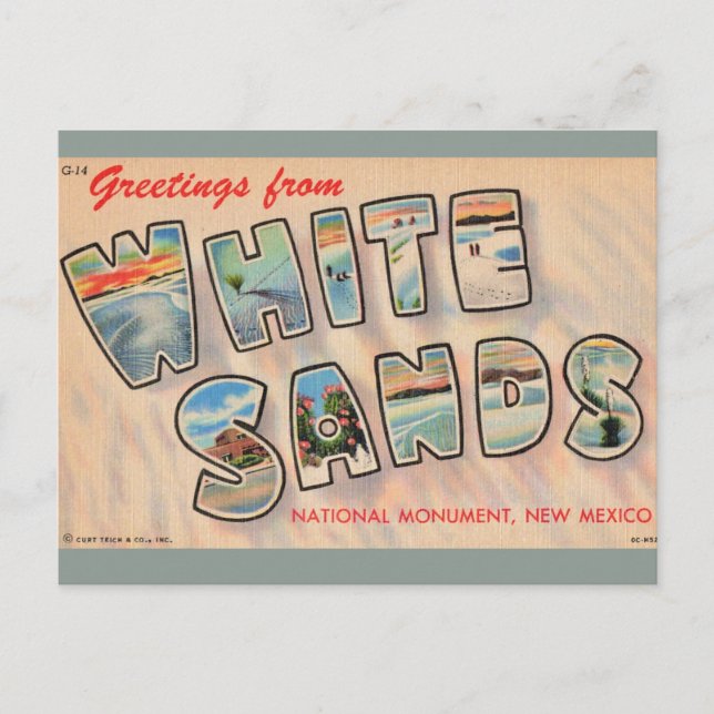 Vintage White Sands NM Postcard (Front)