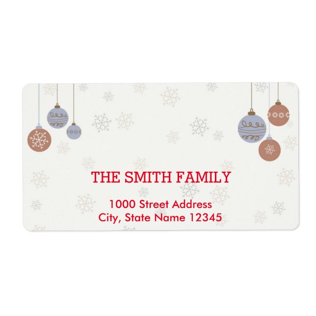 Vintage White Snow Glitter Christmas Holiday (Front)