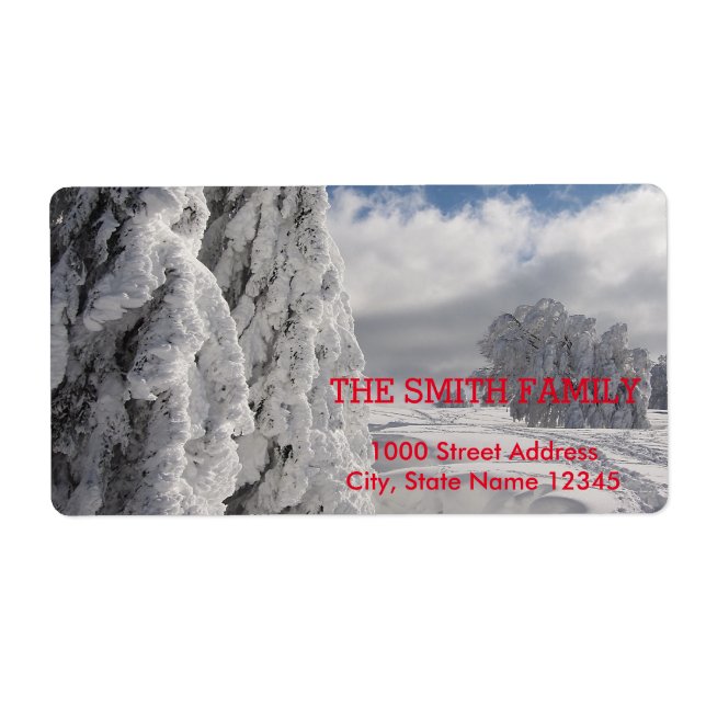 Vintage White Snow Glitter Christmas Holiday (Front)