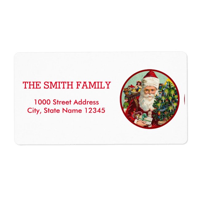 Vintage White Snow Glitter Christmas Tree Holiday  (Front)