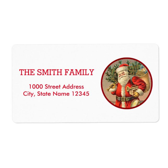 Vintage White Snow Glitter Christmas Tree Holiday  (Front)