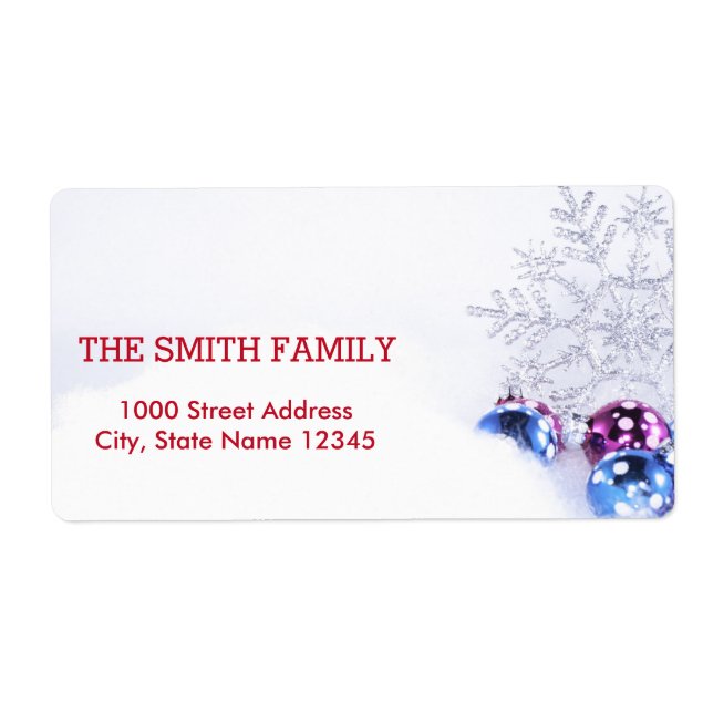 Vintage White Snow Glitter Christmas Tree Holiday (Front)