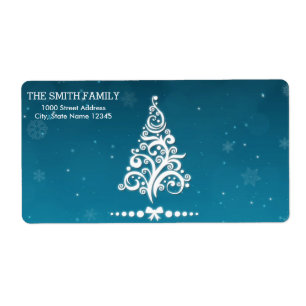 Vintage White Snow Glitter Christmas Tree Holiday