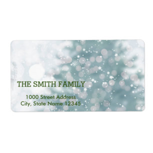 Vintage White Snow Glitter Christmas Tree Holiday