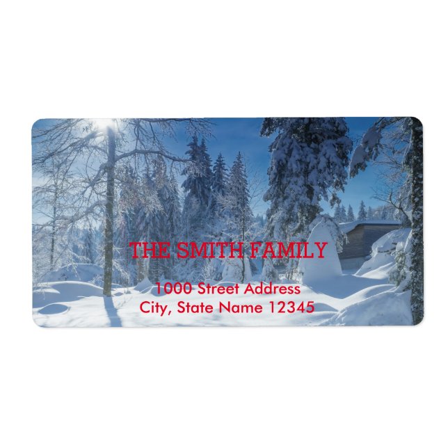 Vintage White Snow Glitter Christmas Tree Holiday (Front)