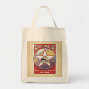 Vintage White Star Cruise Ships Advertisement   Tote Bag
