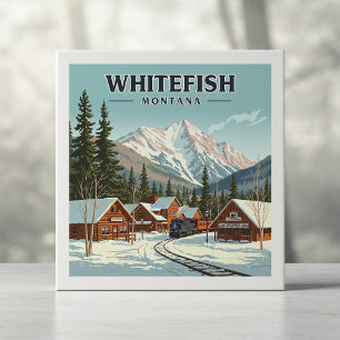 Vintage Whitefish Montana Tile
