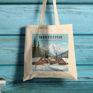 Vintage Whitefish Montana Tote Bag