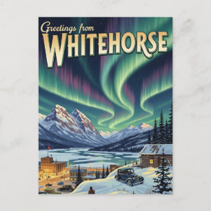 Vintage Whitehorse Yukon Canada Travel Postcard
