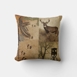 Vintage Whitetail Deer Bow Hunting Cushion