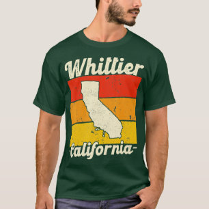 Vintage Whittier California  Retro Sunset State Ou T-Shirt