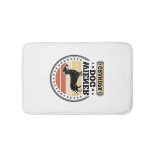Vintage Wiener Dog Grandpa Dachshund Shirt Design_ Bath Mat