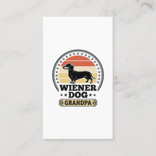 Vintage Wiener Dog Grandpa Dachshund Shirt Design_ Business Card