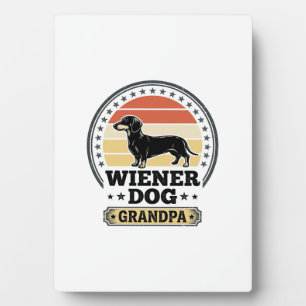 Vintage Wiener Dog Grandpa Dachshund Shirt Design_ Plaque