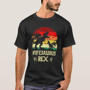 Vintage Wifesaurus Rex Dinosaur Funny Rex Mother's T-Shirt