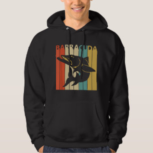 Vintage Wild Animal Barracuda Fish Hoodie