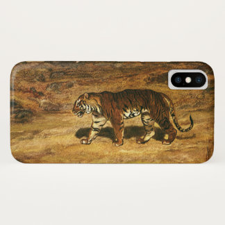 Vintage Wild Animal, Bengal Tiger Roaming Plains Case-Mate iPhone Case