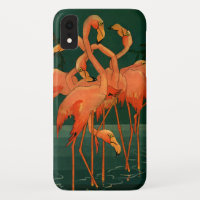 Vintage Wild Animal Birds, Tropical Pink Flamingos