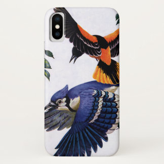 Vintage Wild Animals Birds, Blue Jays Flying Case-Mate iPhone Case