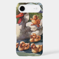 Vintage Wild Animals Birds, Ducklings Duck Family