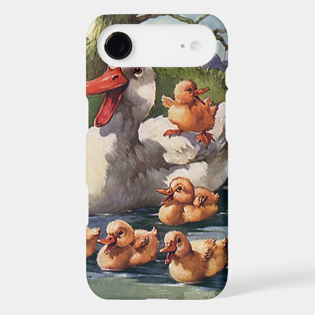 Vintage Wild Animals Birds, Ducklings Duck Family (Back)