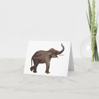 Vintage Wild Animals, Good Luck Asian Elephants Card