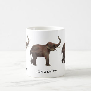 Vintage Wild Animals, Good Luck Asian Elephants Coffee Mug