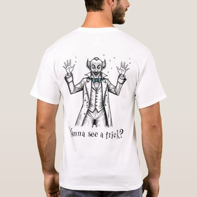 Vintage Wild Eyed Illusionist Front & Back T-Shirt (Back)
