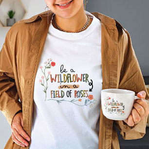 Vintage Wild flower White women T-Shirt