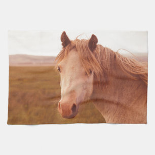 Vintage wild horse tea towel