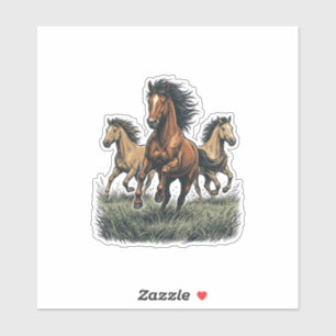 Vintage Wild Horses Running Western Vector Shirt_1