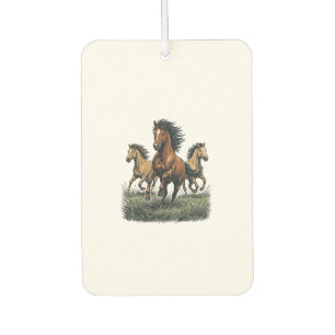 Vintage Wild Horses Running Western Vector Shirt_1 Car Air Freshener