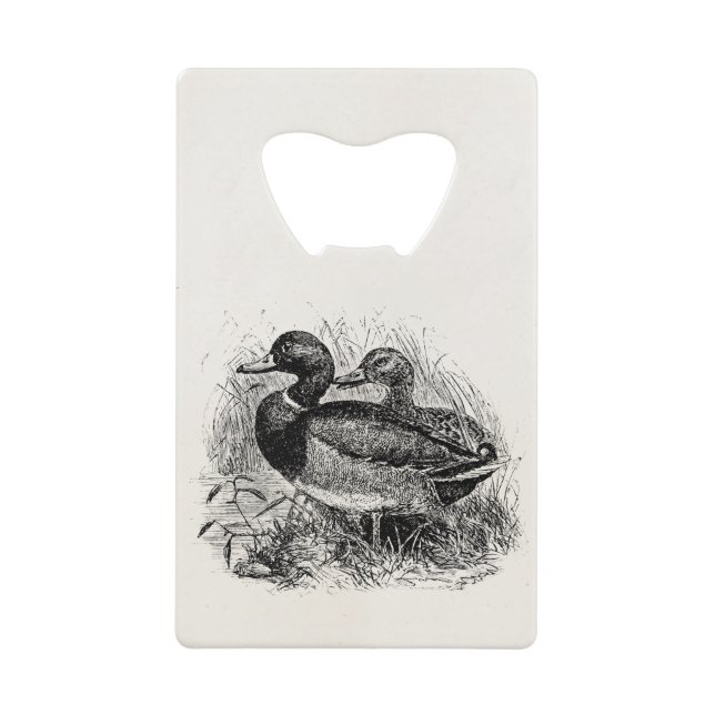 Vintage Wild Mallard Ducks Personalised Template (Front)