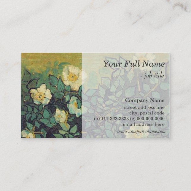 Vintage wild roses profile cards (Front)