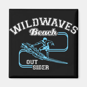 Vintage Wild Waves Beach Outsiders Surf Magnet