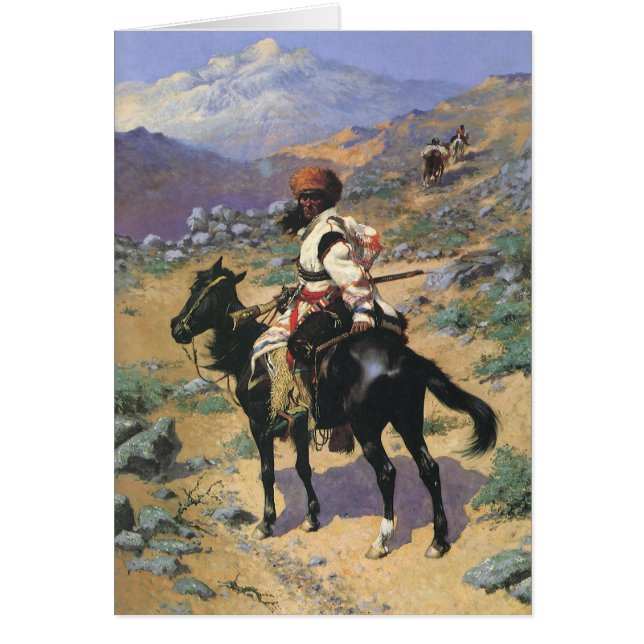 Vintage Wild West, An Indian Trapper by Remington (Front)