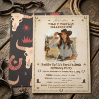 Vintage Wild West Cowgirl Photo Birthday Party