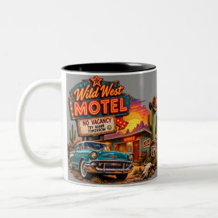 Vintage Wild West Motel Route 66 Coffee Mug