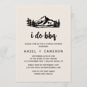 Vintage Wilderness I Do BBQ Invitation