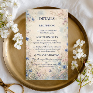 Vintage Wildflower Botanical Enclosure Card